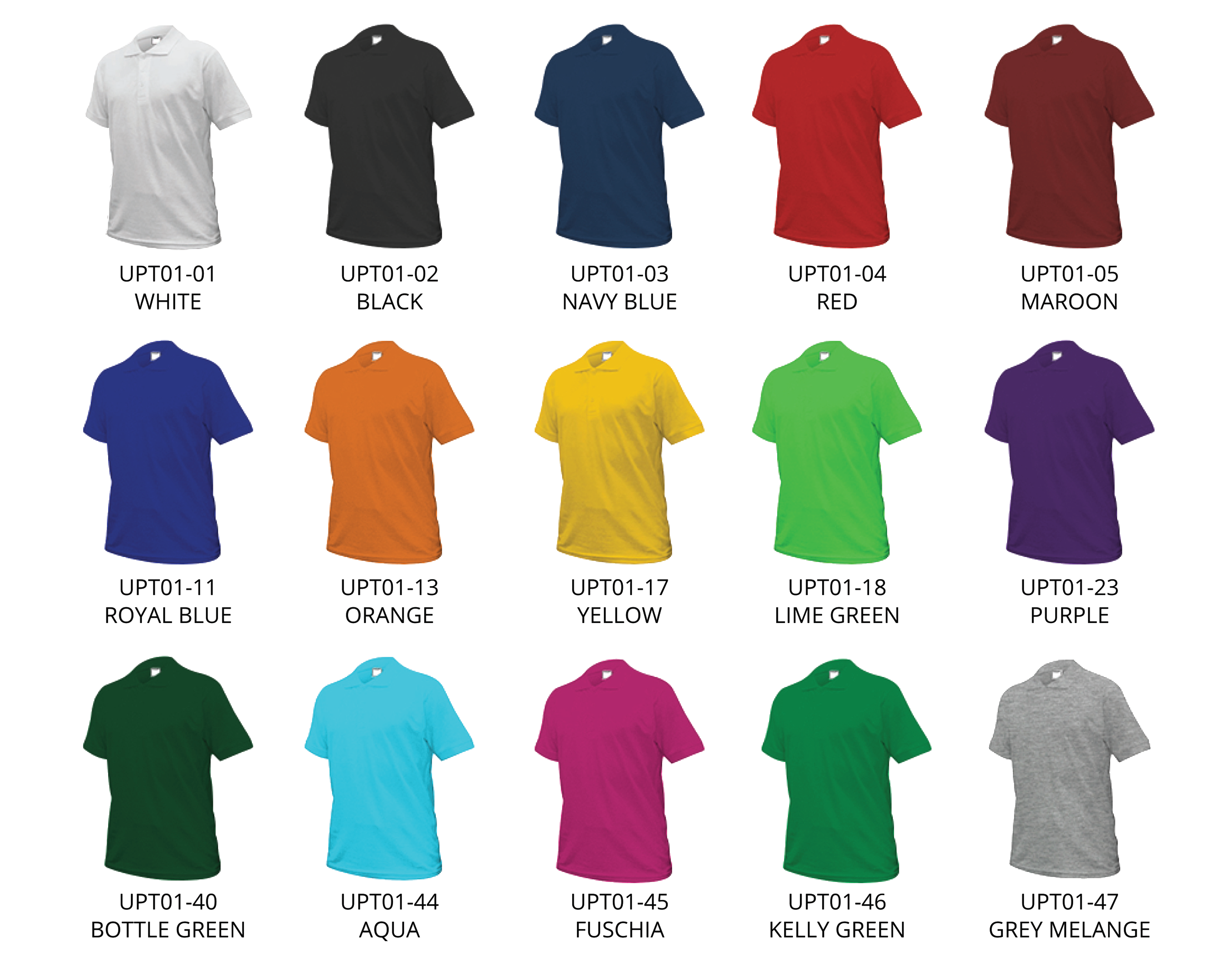 Cotton Polo Shirt (Unisex) Color