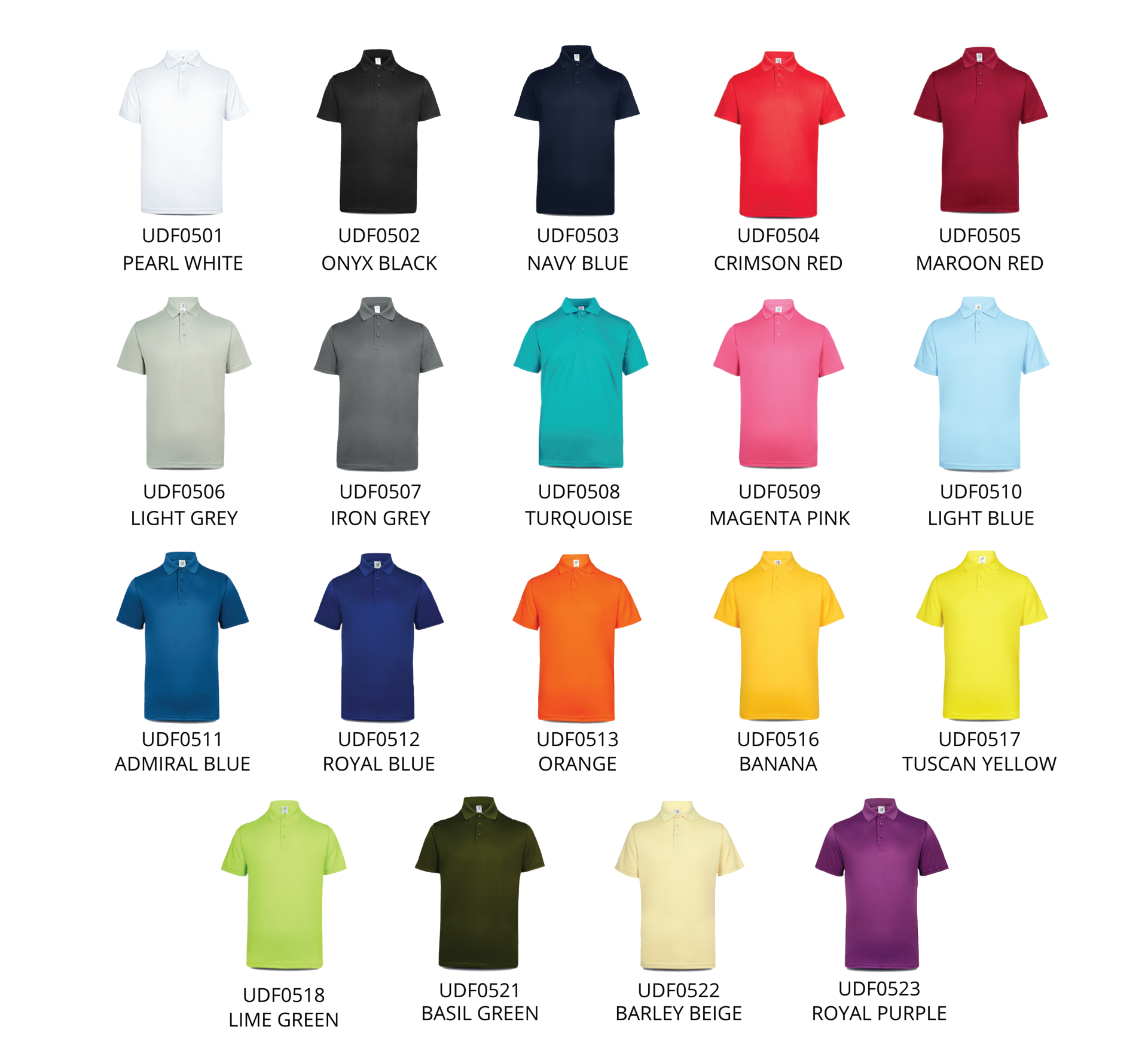 Long lasting custom printed unisex Dri Fit Polo Shirt